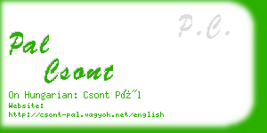 pal csont business card